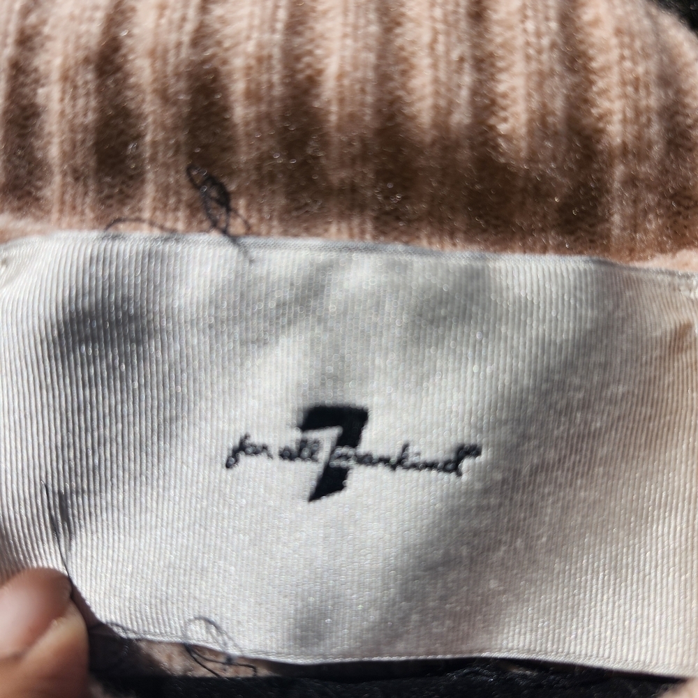 7 For All Mankind 51% Wool Soft Pink Turtleneck Sweater - Picture 2 of 9